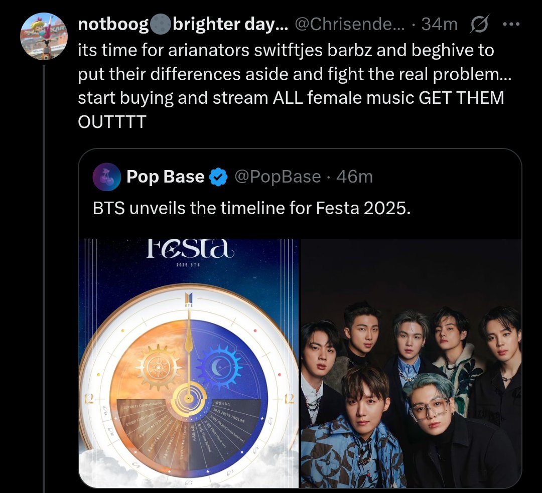 pearlytrivia's tweet photo. all this over a festa schedule 😭😭 https://t.co/i7n4ItdFLd