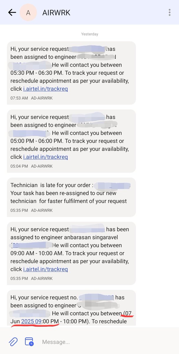 gajarajakrishna's tweet image. For Fixing a internet issue @airtelindia in #Chrenai #Heartland you would be taking one week @Airtel_Presence is ridiculous and that's not I've opted for with your #Dedicatedteam this is far stretched @TRAI this has to be stopped when there is NO Dedicated team whatsoever