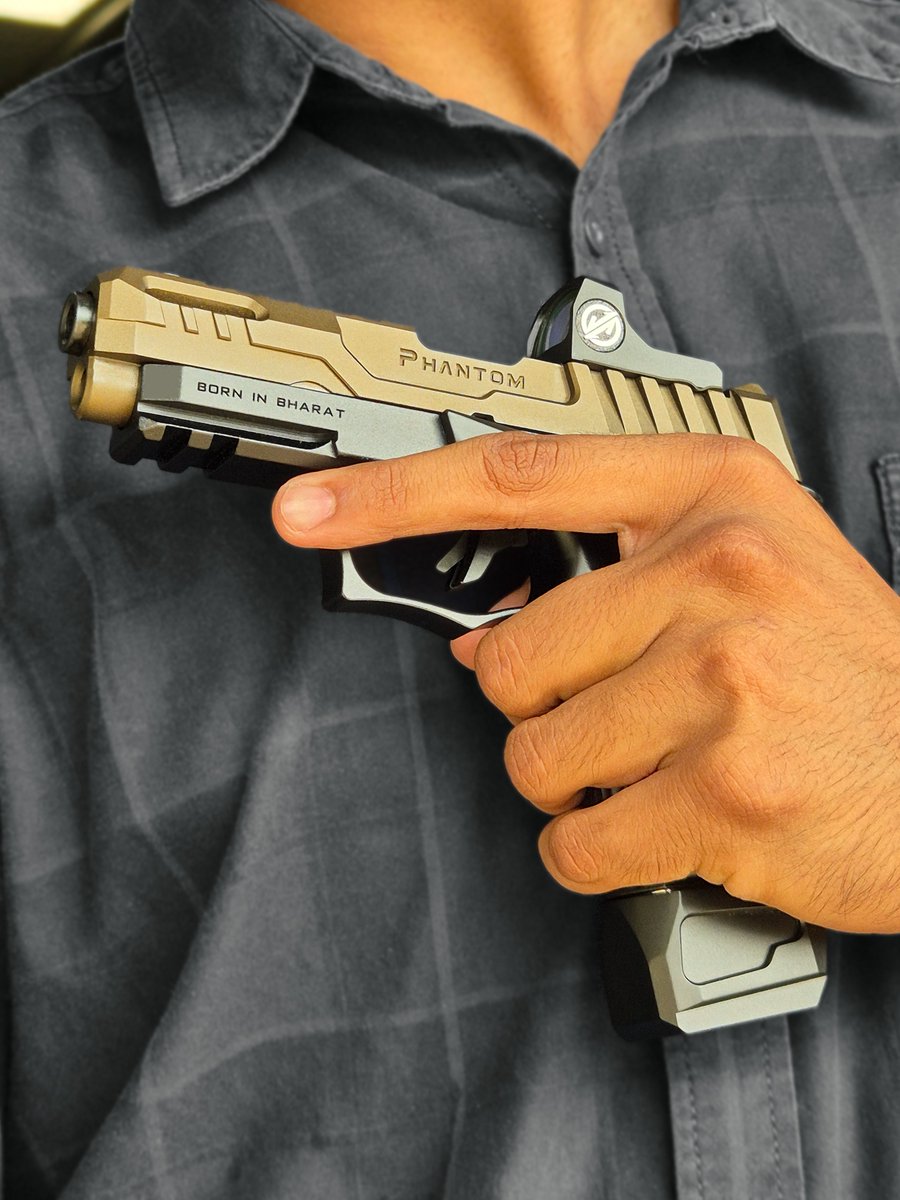 Still aiming with iron sights? It’s 2025.
India’s First and Only Red Dot Pistol is here.
Carry in style. Carry PHANTOM.

#AstrDefence #ATALGen2 #MadeInIndia #PhantomPistol #IndianPistol #atalpistol #indiandefence