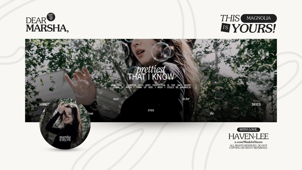 ㅤ
⠀ㅤ‘⠀ㅤ𝑚𝑜𝑜𝑛𝑙𝑖𝑔𝘩𝑡
CANTIK SEKALIII apalagi sesudah dipakai. Thank you so much kak Haven sudah jadikan aku modelnya. 🥺
⠀ㅤ