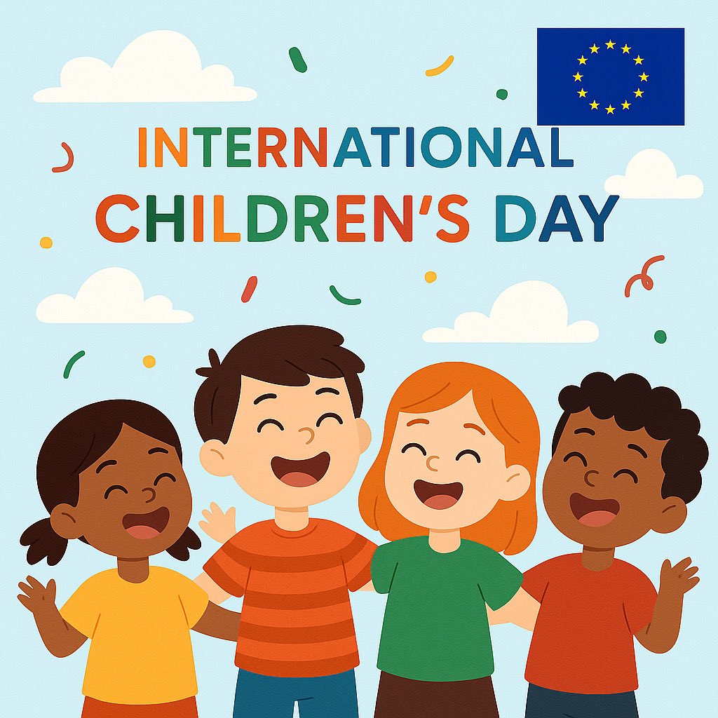 👧👦Children’s happiness is the foundation of a thriving society. Every child deserves to grow up in a world full of love, protection, and opportunity.

Let’s celebrate their laughter, dreams, and the bright future they represent.
Happy International Children’s Day! #EU4Children