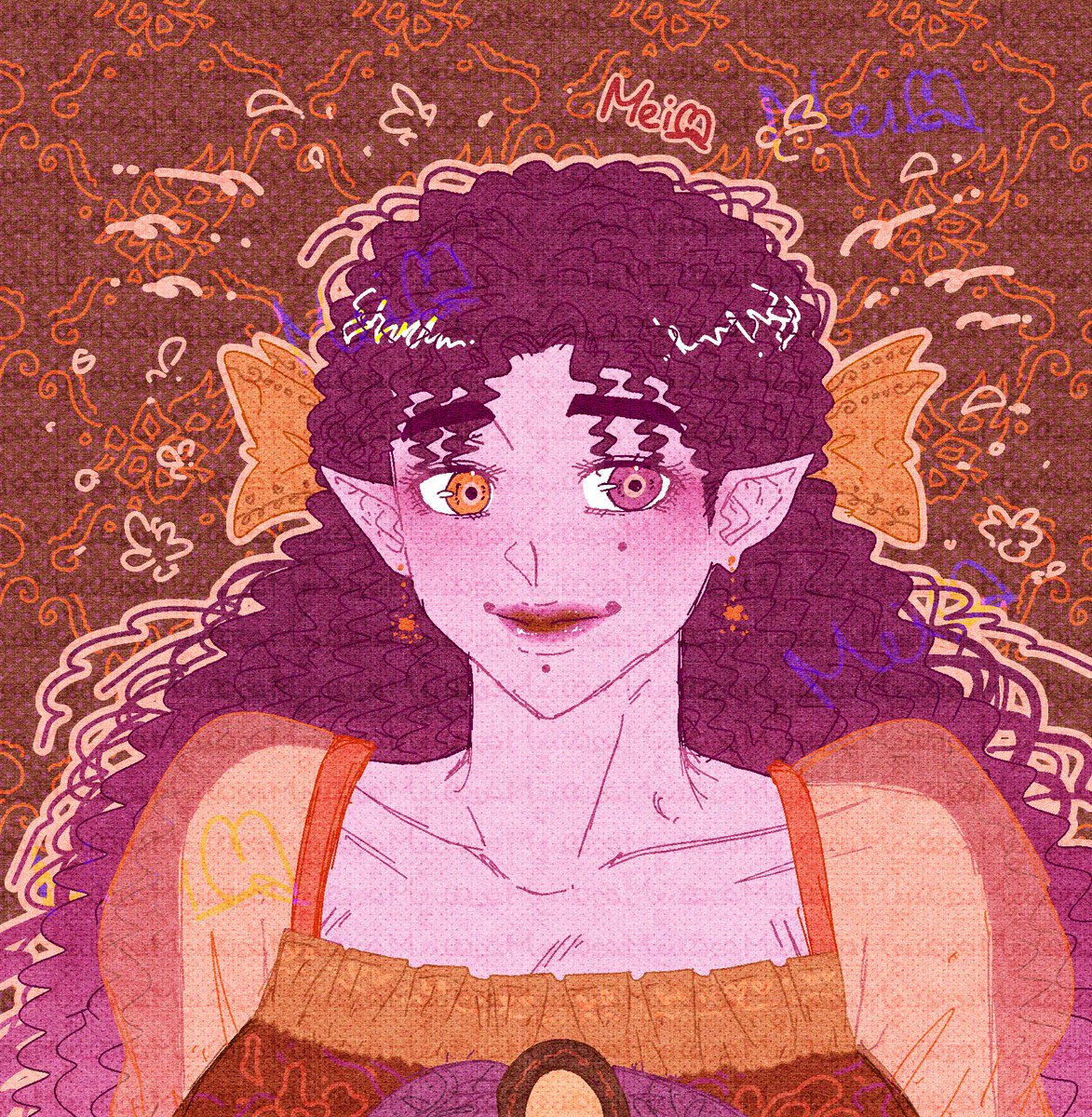 Pride Month ft. One of Teneikou Universe's Queer OCs, Lalisha Marigoldia Odette Tepez 🦢🟣🫐

#meikaocs #tenei_ocs #OC