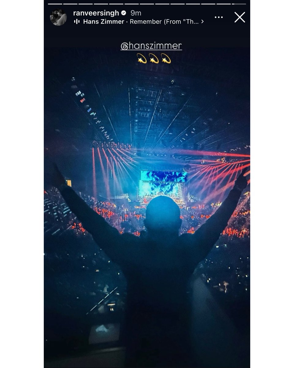 Concert diaries. 🎶 

#RanveerSingh shares glimpses from #HansZimmer’s Abu Dhabi concert.

#Celebs