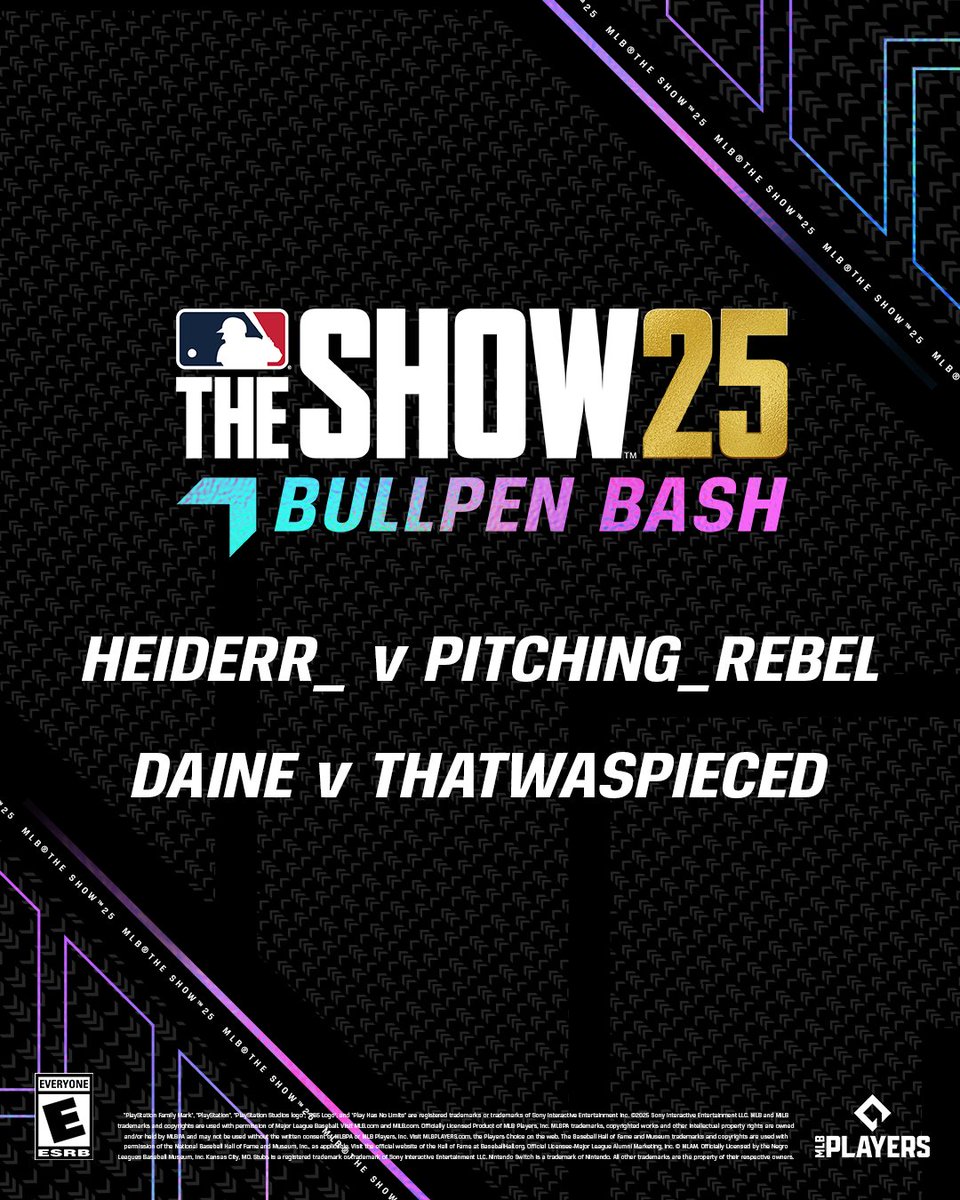 It's time for Bullpen Bash Championship Sunday! 🎮🏆

Semi Finals begin at 10  AM PT/ 1 PM ET today and be sure to tune in to <a href="/YeYo_Gam1nG/">YeYo🇵🇷</a>  and <a href="/ScuffyMcGeeTV/">Scuffy</a>  on their Twitch channels for drops and casting. 

Good luck to our semi-finalists! 👊

#MLBTheShowESports