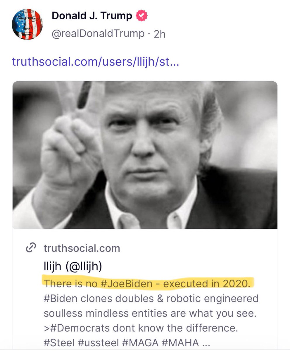 Every single Sunday morning show should ask their Republican guest to explain this post of Trump’s. And make them defend it.