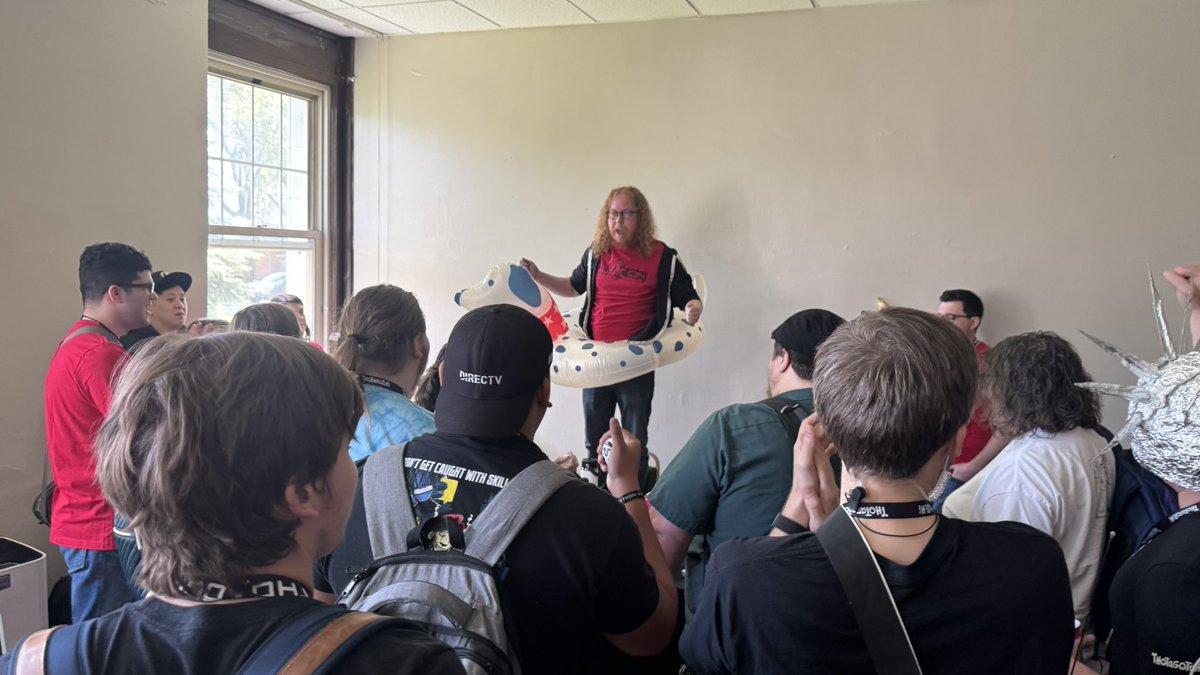 Got to catch @jaku’s talk at <a href="/thotcon/">THOTCON!</a> today. Took everyone a while to figure out where Track Q was but we learned a ton about pool safety!