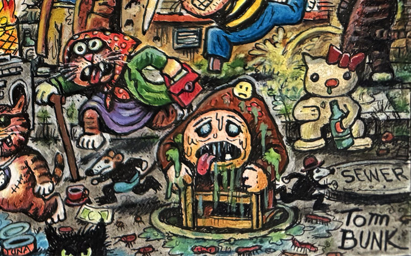 a tiny section of the mini poster from the Mewgenics comic book that was JUST finished! ( literaly right now! ) super excited for you to see it! we will sending these to press and letting fans get them in an upcoming mewgenics swag bag! stay tuned!