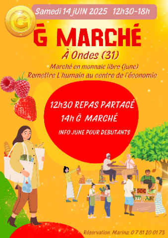 monnaie_libre's tweet photo. Ğ MARCHÉ à  Ondes (31) le 14 juin.

#MonnaieLibre https://t.co/vfhe39Z6qc