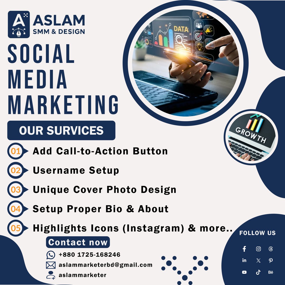 Aslammarketer's tweet photo. Boost Your Brand with Expert Social Media Marketing.
#socialmediamarketing
#smmservices
#socialbranding
#digitalmarketingexpert
#socialmediadesign
#instagramsetup
#facebookmarketing
#coverphotodesign
#highlighticons
#graphicdesigner
#aslammarketer
#mdaslam
#smm https://t.co/LKkKaD548Z