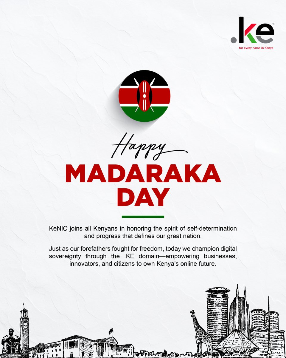 Happy Madaraka Day, Kenya—from the proud home of every .KE domain.
#DotKE