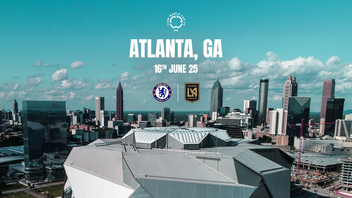 Mercedes-Benz Stadium (@mbstadium) on Twitter photo .<a href="/LAFC/">LAFC</a> will face <a href="/ChelseaFC/">Chelsea FC</a> in our opening <a href="/FIFACWC/">FIFA Club World Cup</a> match on June 16.
Tickets are available on <a href="/Ticketmaster/">Ticketmaster</a>! .<a href="/LAFC/">LAFC</a> will face <a href="/ChelseaFC/">Chelsea FC</a> in our opening <a href="/FIFACWC/">FIFA Club World Cup</a> match on June 16.
Tickets are available on <a href="/Ticketmaster/">Ticketmaster</a>!