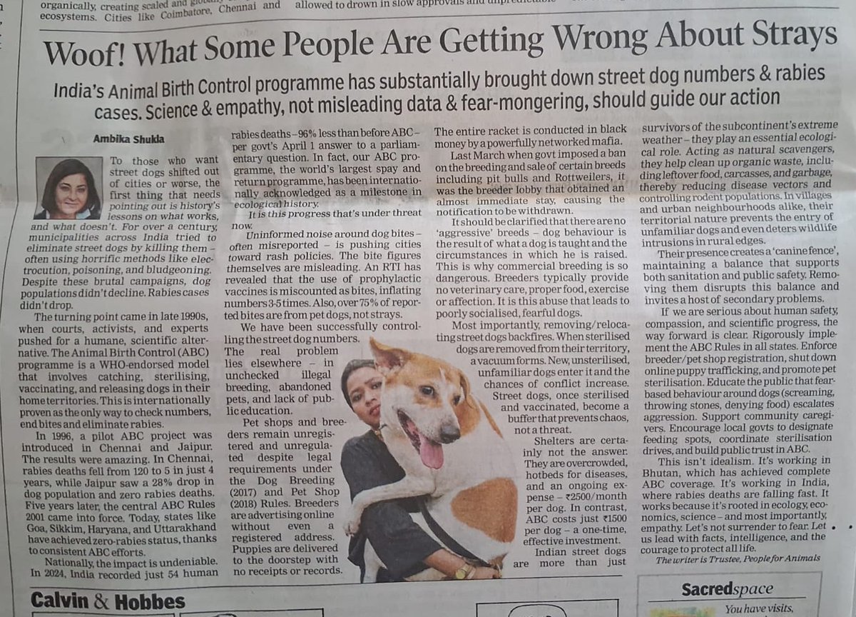Stray dog population CAN be stabilized and reduced. Rabies CAN ne eliminated from India. All that's required is -
1.  A committed, well funded and comprehensive ABC program by all corporations, municipalities and gram panchayats
2. Availability of free anti Rabies vaccines in all