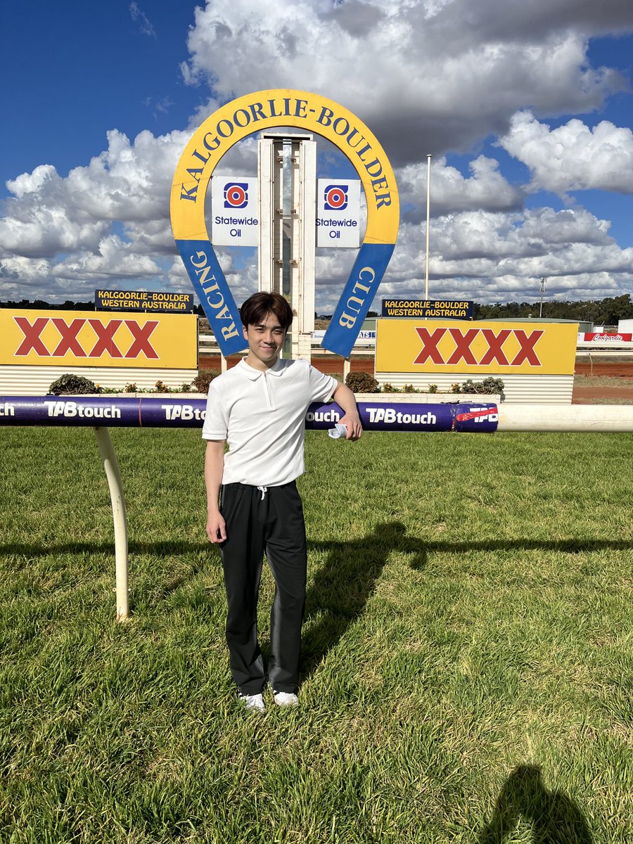 Good luck to Jefferson Tsang taking his first rides today in ⁦<a href="/kalracing/">Kalgoorlie Racing</a>⁩ races 4.5.6. ⁦<a href="/HongKongRacing/">Hong Kong Racing</a>⁩ ⁦<a href="/5harynLancaster/">Sharyn Lancaster</a>⁩ ⁦<a href="/TAB_touch/">TABtouch</a>⁩ ⁦⁦<a href="/PerthRacing/">Perth Racing</a>⁩ ⁦<a href="/RacingWA_Tbreds/">Racing WA Thoroughbred</a>⁩