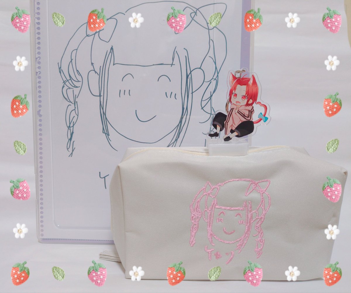 moguyume2's tweet photo. やぴさんのリアイベの
#Nice2meetyou で
描いてもらった似顔絵を、
刺繍ロゴポーチにオーダー🧶🎶
可愛い仕上がりで世は満足〜😽︎🤍
#やぴ中毒 https://t.co/DBbiWAfIfj