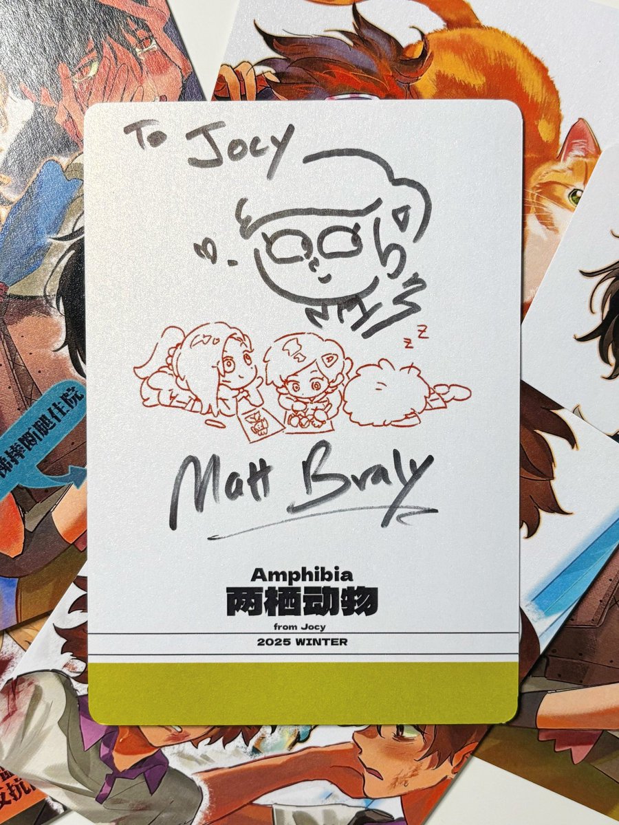 Had the honor of receiving not one, but two signed sketches from <a href="/Radrappy/">Matt Braly</a> 

He was incredibly kind and encouraging — I’m truly grateful for the words and support.

Moments like this mean so much. Thank you for creating a story that continues to inspire us.
#amphibia