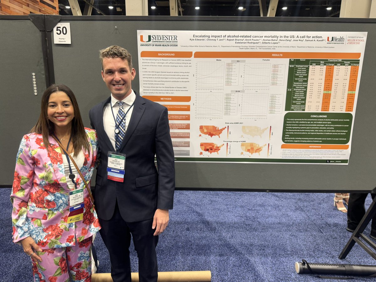 Miami Hematology Oncology Program Director (@hemoncmiami) on Twitter photo Along with a poster and oral by our fellows, two of our residents <a href="/umiamimedicine/">Miller Medicine</a> and medstudents <a href="/Kyle__Edwards/">Kyle Edwards</a> presented posters today! Looking forward to other presentations by our trainees over the weekend. Check our tip sheet for all presentations at #ASCO25 attached! Along with a poster and oral by our fellows, two of our residents <a href="/umiamimedicine/">Miller Medicine</a> and medstudents <a href="/Kyle__Edwards/">Kyle Edwards</a> presented posters today! Looking forward to other presentations by our trainees over the weekend. Check our tip sheet for all presentations at #ASCO25 attached!