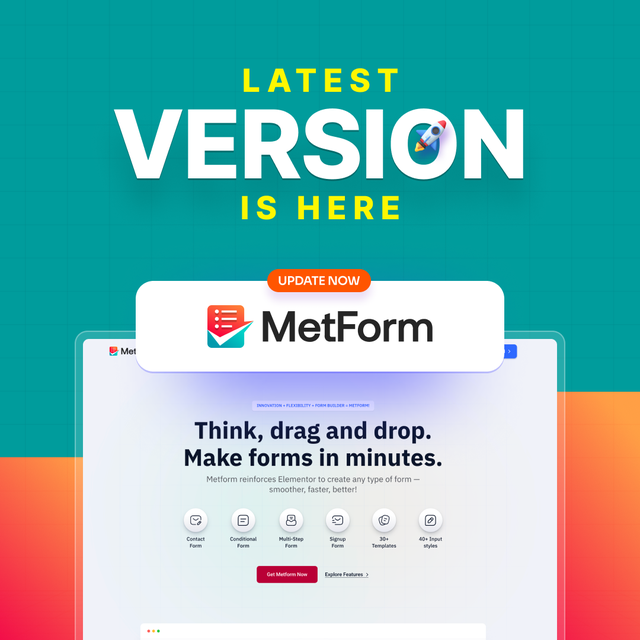 wpmetcom's tweet image. 📢 The latest update of MetForm is here! 📢

✅ Added: Simple message widget.,
✅ Improved: All widgets icon.,
✅ Fixed: GetResponse integration not working.

....and more! 🤯

Update now 👇
wpmet.com/plugin/metform/

#WordPress #elementor #metform #Wpmet