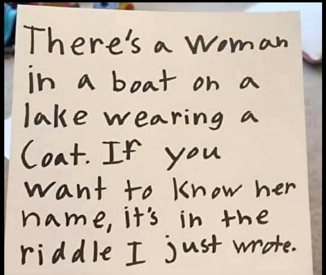 What is the woman's name?🤔