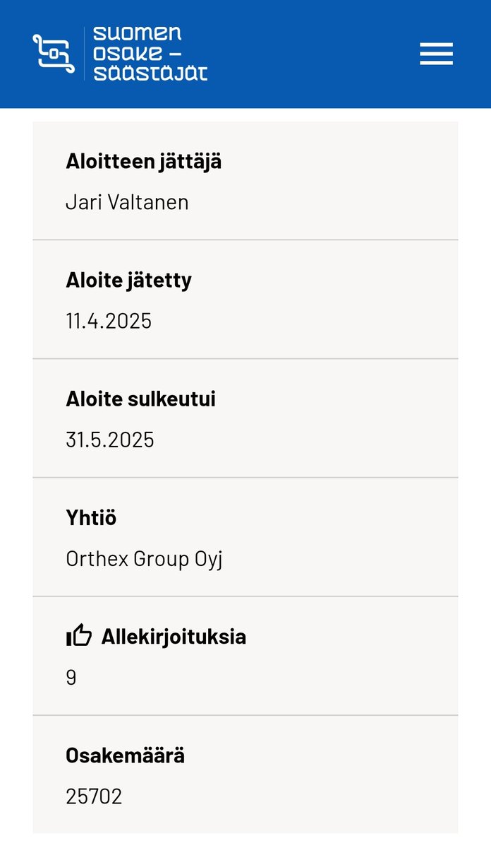 JariValtanen's tweet photo. Tekemäni osakasaloite sulkeutui eilen. Kiitos kaikille osallistujille 🙏
Aloitetta kannatettiin 25 702 osakkeen voimin. Onko se sitten paljon vai vähän? No, on se ainakin enemmän, kuin mitä esim. #Orthex'in hallituksen jäsenet omistavat yhteensä.
#sijoittaminen #osakasaloite https://t.co/B7wVAbhhm0