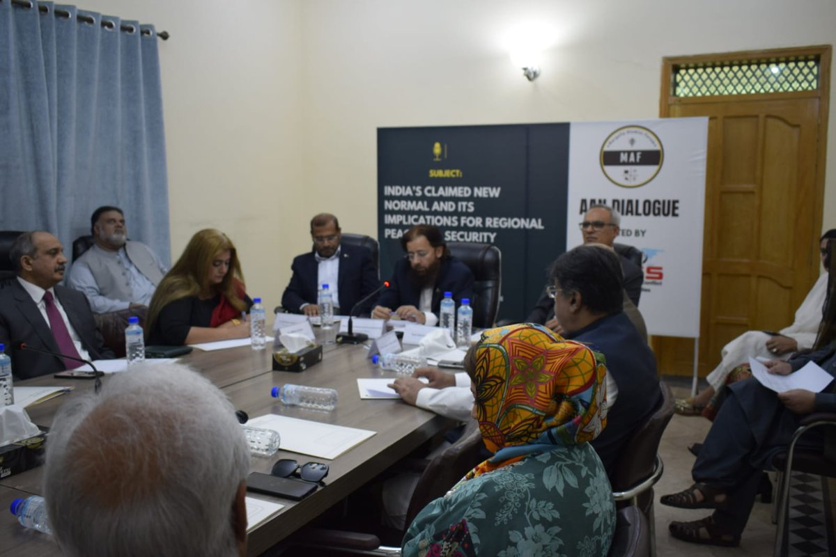PICSSIsb's tweet image. PICSS Hosts Exclusive Roundtable on &quot;India’s Claimed New Normal &amp;amp; Regional Security&quot;  

The Pakistan Institute for Conflict and Security Studies (PICSS) hosted an exclusive roundtable conference for alumni of the National Security Workshops (NDU) on.

#picss #nsw