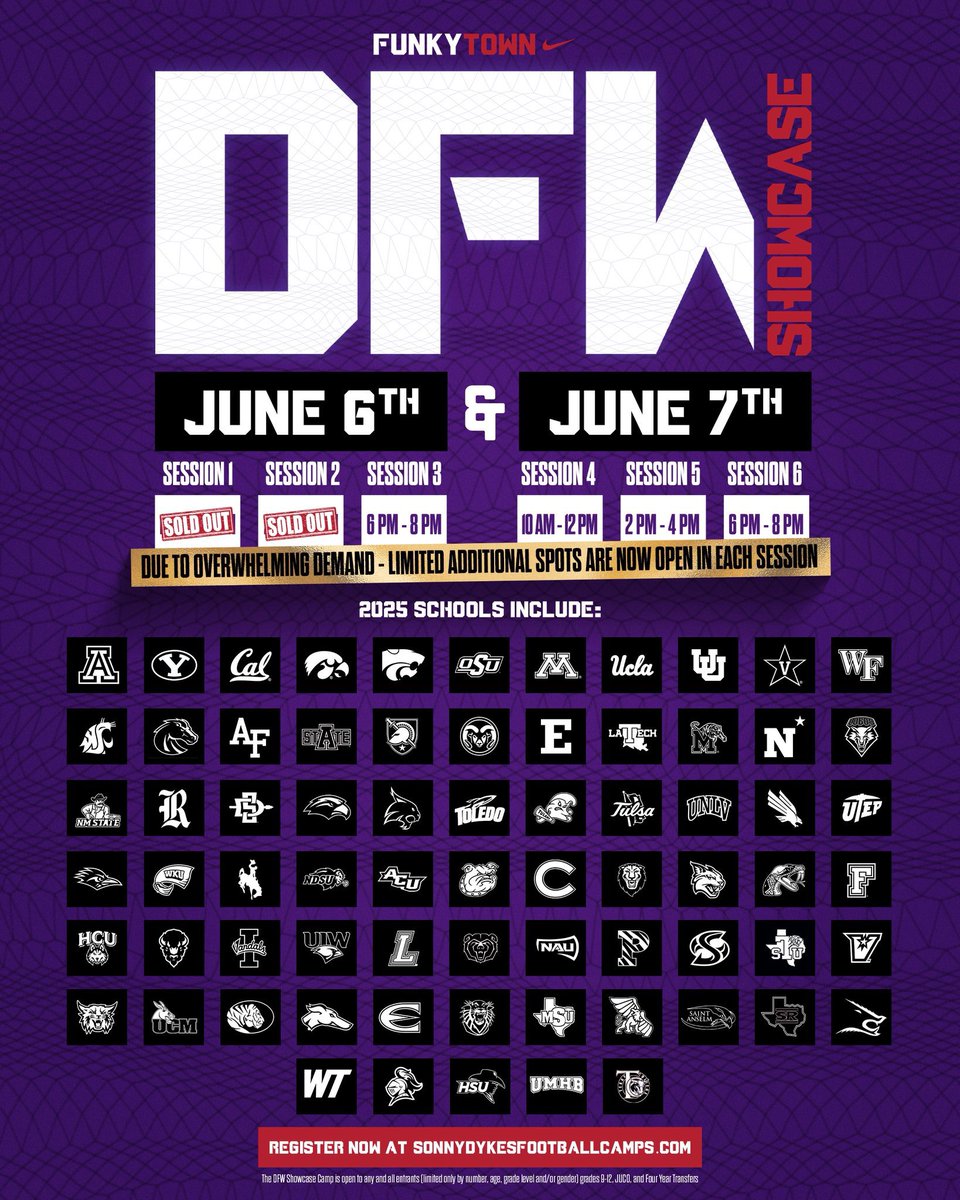 I will be in attendance at the DFW showcase June 7th. <a href="/TCUFootball/">TCU Football</a> <a href="/CoachSonnyDykes/">Sonny Dykes</a>