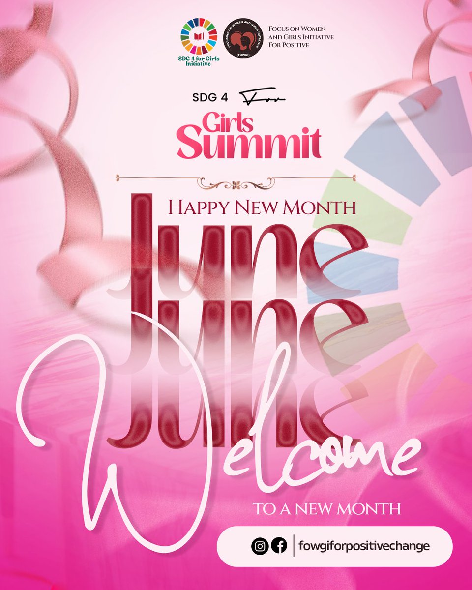 Welcome to our summit month, great things are about to happen!

#fowgi #FOWGIForChange #sdg4forgirlsinitiative #SDG4forgirls