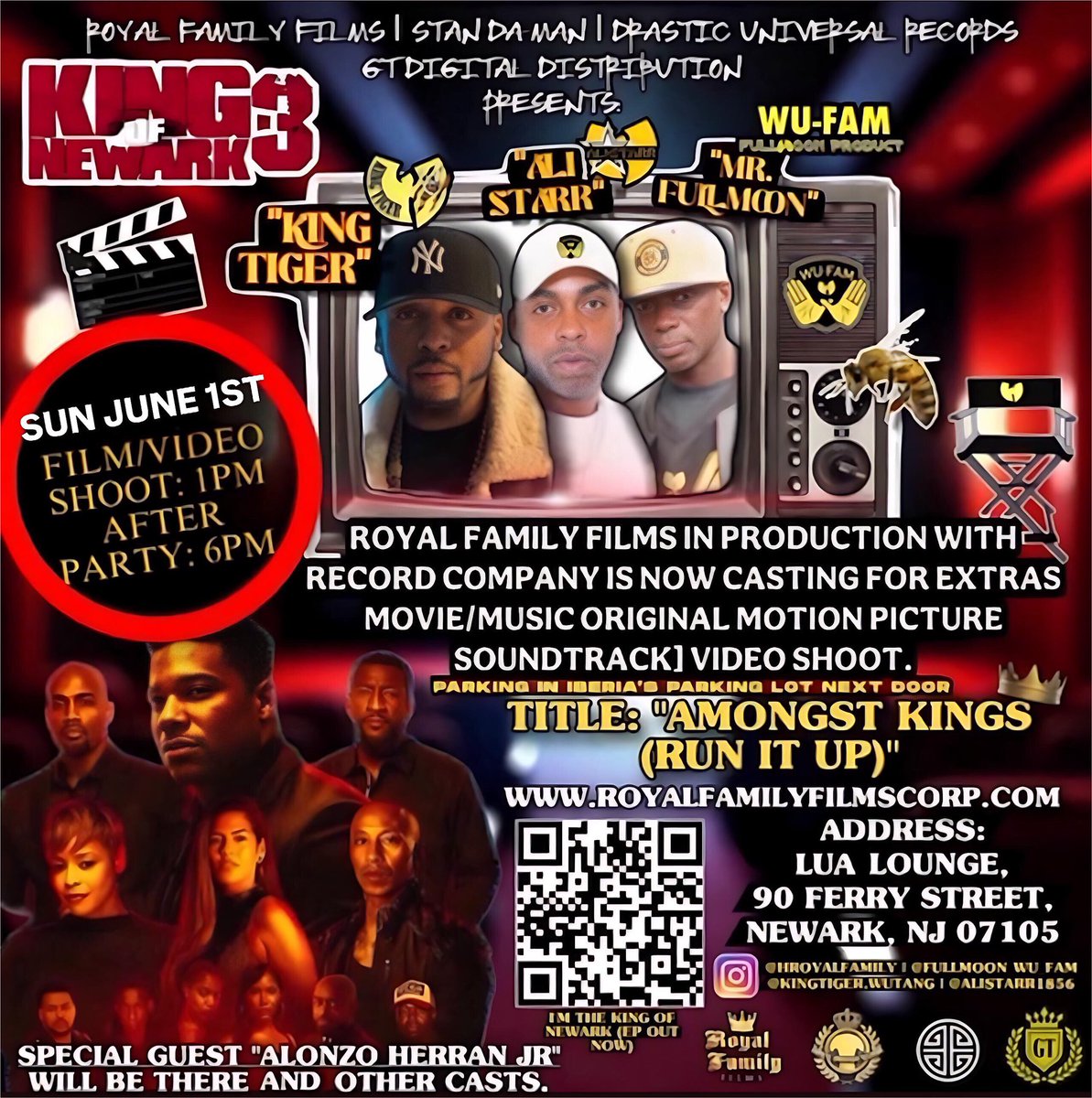 In a few hours once the sun starts to raise it will be Film/Music Video can shots ready 🎬 to something fresh that goes with this fire 🔥🔥 Soundtrack we’ve worked on. 

See y’all in Newark, NJ at 1PM. 👐
#kingofnewark3 #soundtrack
