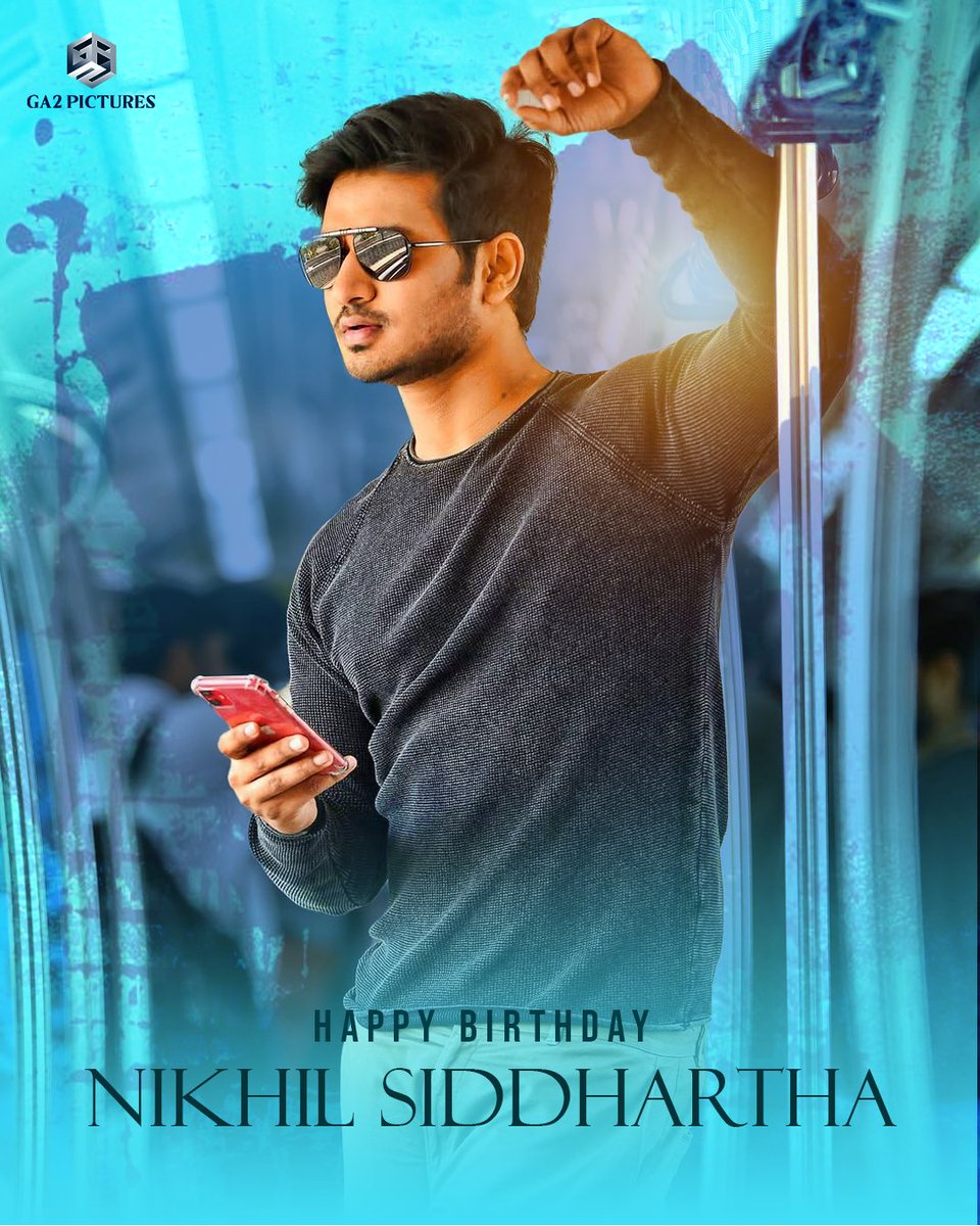 GA2Official's tweet image. Here's wishing happy birthday to our supremely talented performer & the charming @actor_Nikhil 🎂🎊
May you have a blockbuster year ahead filled with success & happiness ☺️
#HBDNikhilSiddhartha