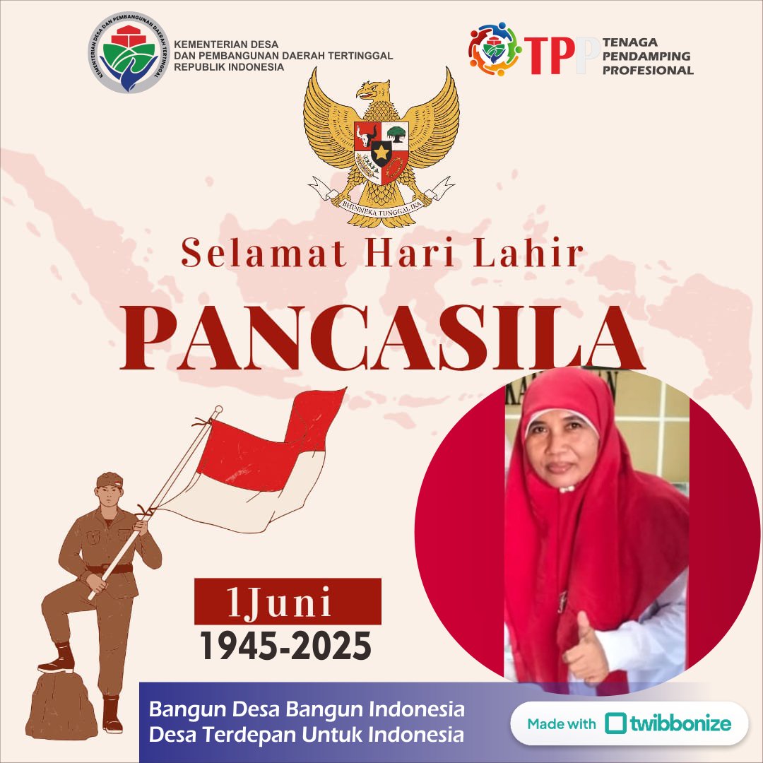 TPP Pancasilais sejati senantiasa merawat menjaga dan mengamalkan nilai-nilai Pancasila dalam tugas-tugas pendampingan desa, bermasyarakat berbangsa dan bernegara  
<a href="/prabowo/">Prabowo Subianto</a>
<a href="/gibran_tweet/">Gibran Rakabuming</a>
<a href="/YandriSusanto27/">Yandri Susanto</a>
#TPPharipancasila
#TPPBersamaMenteriDesa