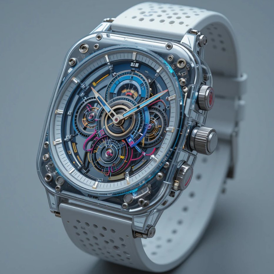 crysis_3624's tweet photo. a futuristic transparent smartwatch with a fully exposed, cyberpunk-meets-steampunk mechanical core.
🔧 Pure tech art on your wrist.
#WearableTech #Smartwatch #Futurism #ConceptDesign
@nothing https://t.co/7l0KVMyKlQ