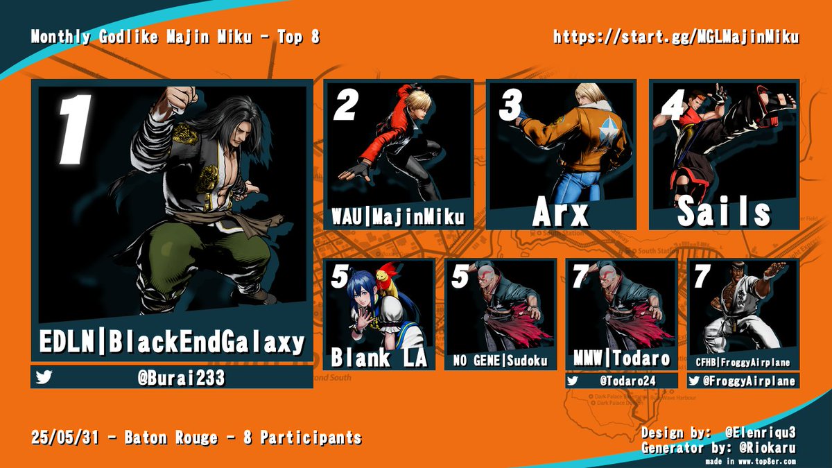 LAFGCTV's tweet photo. Congratulations to our COTW top 8 at Monthly Godlike! https://t.co/mN05gbByJx