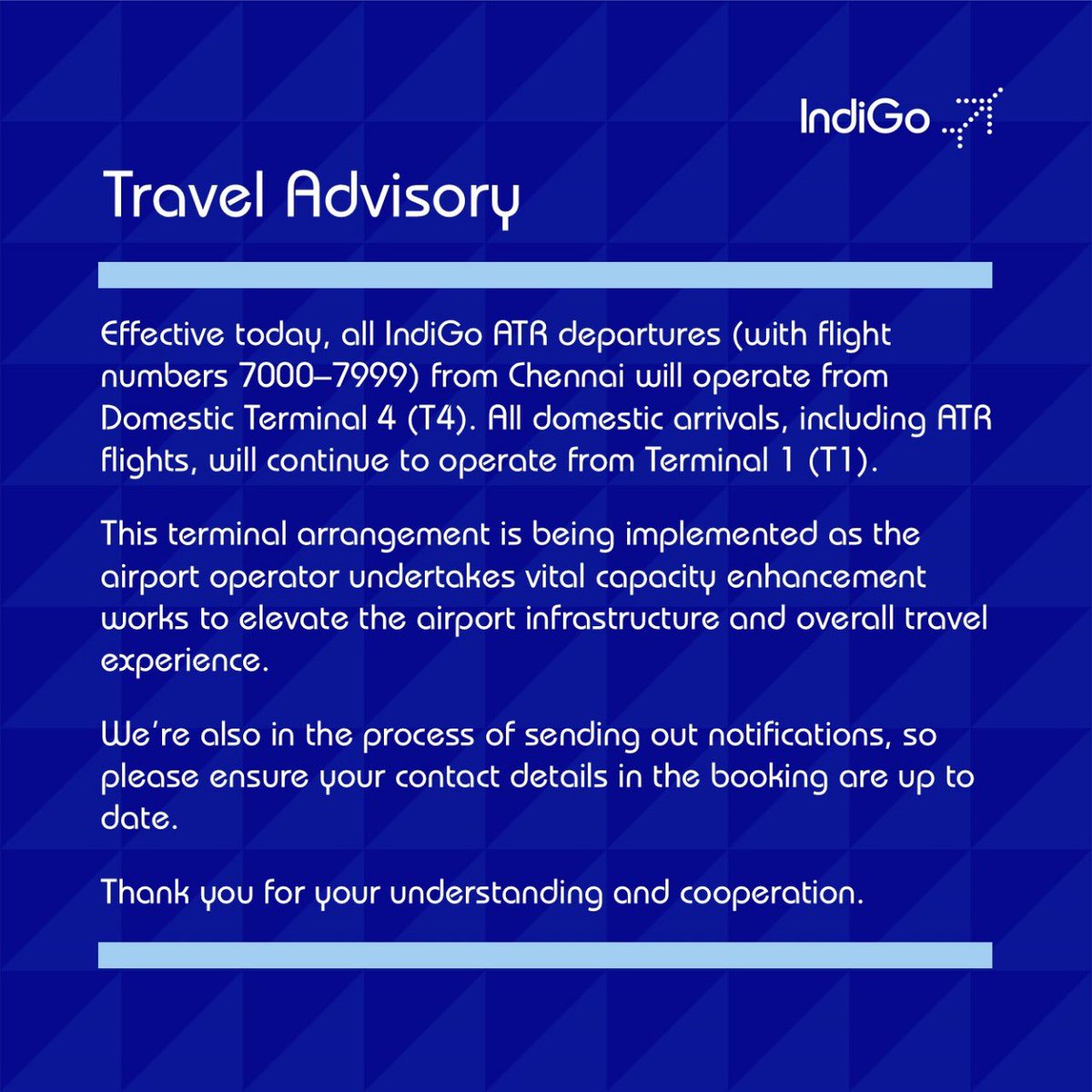 IndiGo tweet media