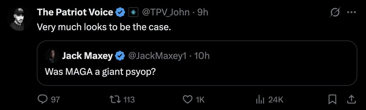 So the Palantir thing is the red line for hardcore MAGAs who are pro-America, not pro-Trump. They are awake.