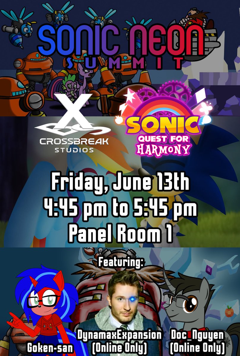 We have an update for our first panel at <a href="/SonicNEONSummit/">SONIC NEON SUMMIT</a>. <a href="/Doc_Animator_N/">Luân Nguyen (Lou-ANN Win)</a> will be joining @GoKeNSan92 and <a href="/DynamaxExpansi1/">DynamaxExpansion</a> on Friday, June 13th 4:45 PM PST!