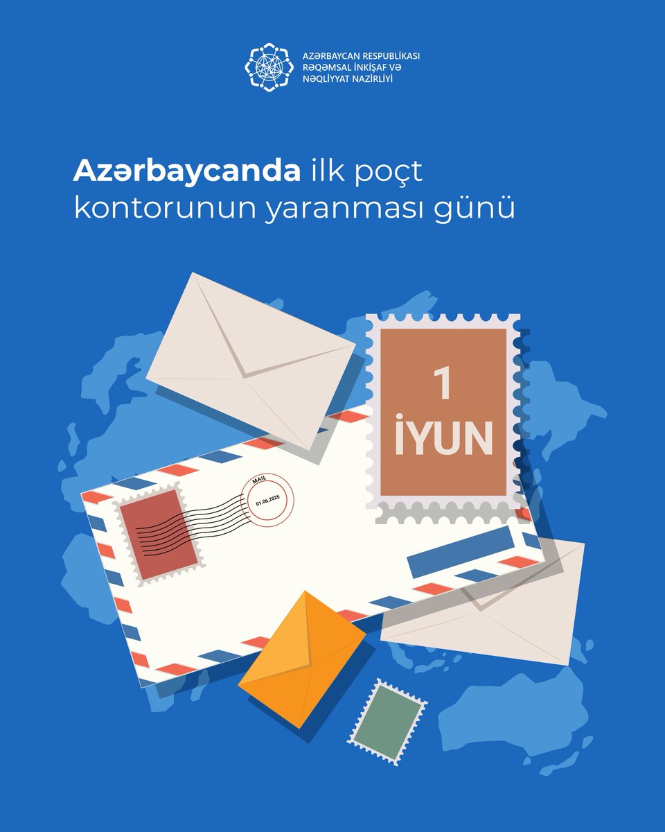 1 iyun Azərbaycan #poçt sisteminin formalaşmasında və #rabitə sahəsinin inkişafında xüsusi əhəmiyyət kəsb edən tarixdir.

Bu gün müasir çağırışlara cavab verən, #innovativ yanaşmalara əsaslanan poçt xidməti vətəndaşlara keyfiyyətli xidmət göstərmək məqsədilə fəaliyyətini davam