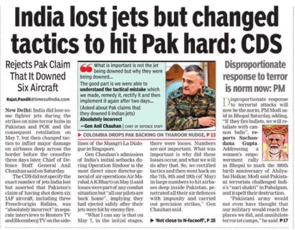 Prof Rajeev Kumar (@drrajeevkumar1) on Twitter photo "The media and journalists often avoid understanding or learning the precise military vocabulary, instead interpreting events based on their own assumptions. The military has clearly stated that all our pilots returned safely. #OperationSindoor <a href="/adgpi/">ADG PI - INDIAN ARMY</a> "The media and journalists often avoid understanding or learning the precise military vocabulary, instead interpreting events based on their own assumptions. The military has clearly stated that all our pilots returned safely. #OperationSindoor <a href="/adgpi/">ADG PI - INDIAN ARMY</a>