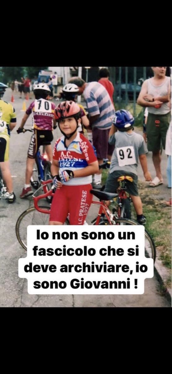 BabbodiGiovann1's tweet photo. #giroditalia FEDERCICLISMO MATRIGNA E PROCURE INDEGNE. Mio Figlio Giovanni è stato un tesserato della federciclismo sin dall’età di 5 anni. Ha dato lustro alla federciclismo, vestendo la Maglia Azzurra alla Parigi-Roubaix. Ed è morto a 22 anni, a poco più di 100 metri dalla linea di arrivo, con la tessera della federciclismo in tasca, per colpe, accertate in via definitiva, della federciclismo e degli organizzatori di quella corsa ciclistica mortale. Tuttavia la federciclismo, prima con il presidente Renato Di Rocco e poi con l’attuale Cordiano Dagnoni, anziché rimanere quanto meno neutrale di fronte al giovane cadavere di un suo tesserato, si è schierata, sin da subito, dalla parte degli organizzatori di quella corsa ciclistica mortale, fornendo loro, gratuitamente, almeno due avvocati ed un consulente (che diventa anche il consulente del pubblico ministero di Alessandria) i quali non hanno fatto altro che depistare, insabbiare, imbrogliare le carte per addossare a mio Figlio Giovanni ogni e tutta la responsabilità della sua morte, con la complicità, con il concorso della procura federale della federciclismo, nell’ “indifferenza” della procura generale dello sport del CONI. Ed a questo scempio ha fatto da sponda la procura della repubblica di Alessandria che, nonostante le evidenze, travisando la realtà, ricorrendo ad aberrazioni giuridiche fondate su menzogne, omettendo attività d’indagine ed altro, si ostina ad archiviare la morte di un Ragazzo innocente di 22 anni - dove sono coinvolti personaggi eccellenti - senza celebrare un giusto Processo per accertare la Verità ed assicurare davvero la Giustizia. #presidentedellarepubblica #mattarella #ministrodellagiustizia #nordio #consigliosuperioredellamagistratura #csm #presidentedelconsiglio #meloni #ministrodellosport #abodi #procurafederale  #federciclismo #procuragenerale #coni #procuradellarepubblica #magistratura #magistrati #anm #avvocati #verita #giustizia #veritaegiustiziapergiovanniiannelli Giustizia per Giovanni - 𝕊𝕚𝕔𝕦𝕣𝕖𝕫𝕫𝕒 𝕡𝕖𝕣 𝕥𝕦𝕥𝕥𝕚  @giustizia_per_giovanni