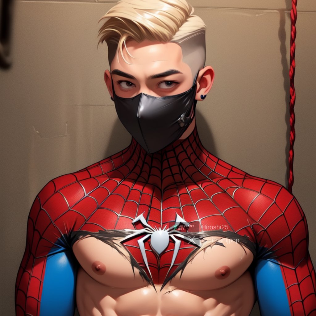 New costume or just some battle damage?
deviantart.com/hiroshi25
#hunk #SpiderMan #superhero #AI #AIart