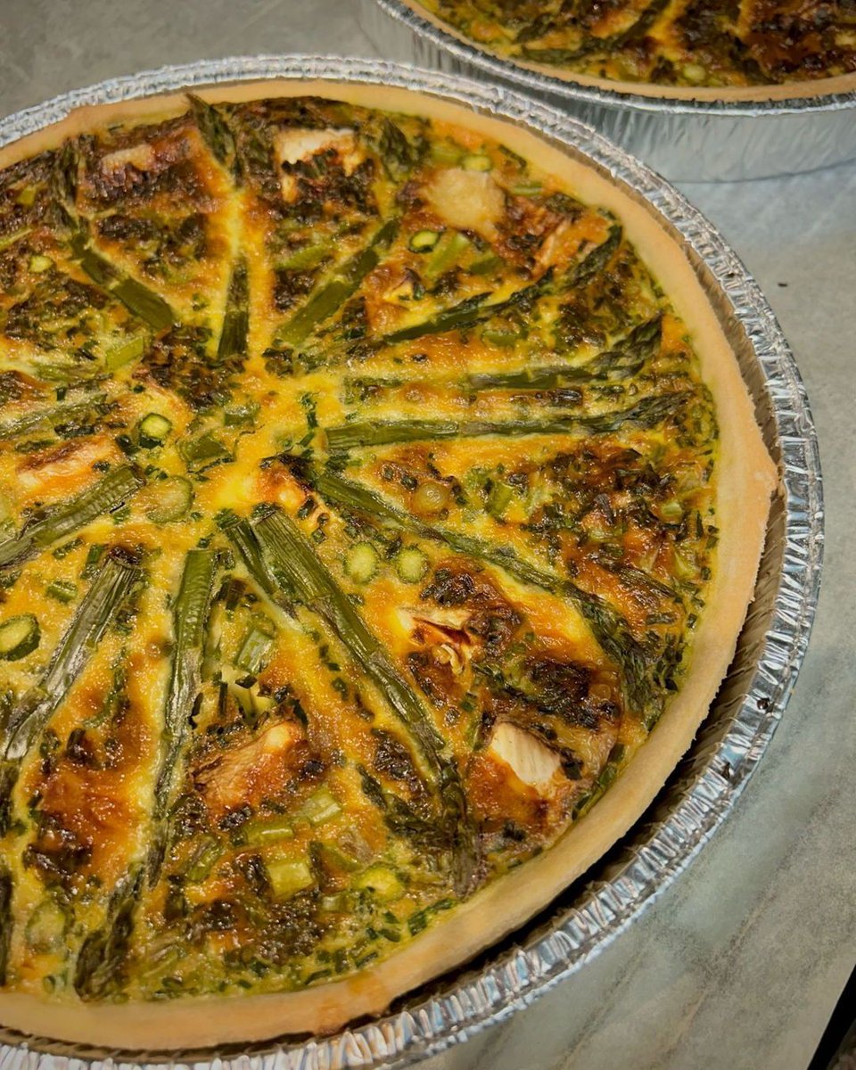 Say hello to our Quiche of the Month: Braunton Asparagus &amp; Somerset Brie

This one’s not to be missed (might even be our favourite… shhh! 😉). It’s packed with the tastiest Braunton asparagus, Somerset brie, Black Dog eggs, mature cheddar, and double cream