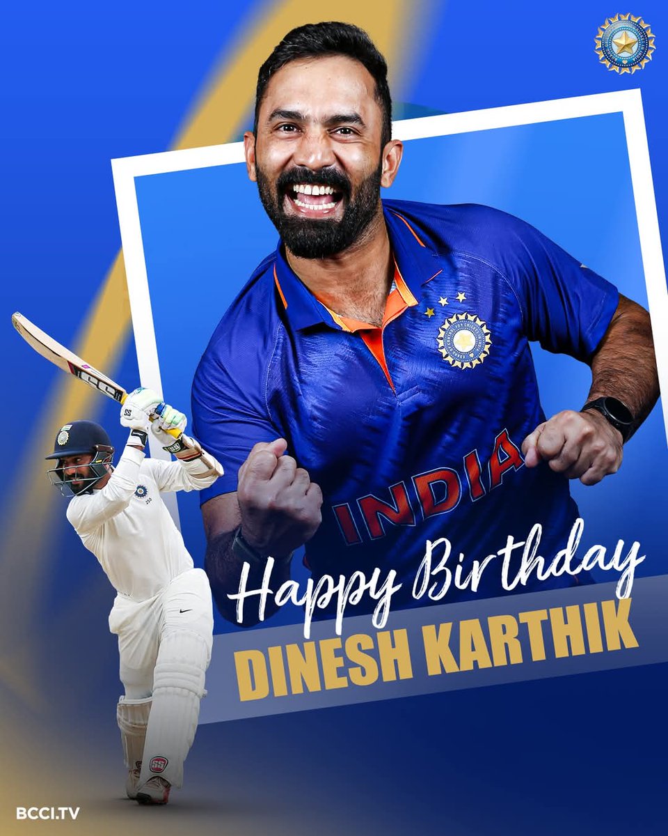 tapaskumarjena's tweet photo. Happy birthday to the fittest,  most handsome, most stylish cricketer of India @DineshKarthik ❤️ 
God bless you and wish @RCBTweets  to win #IPL2025 https://t.co/AmTq9yDq13