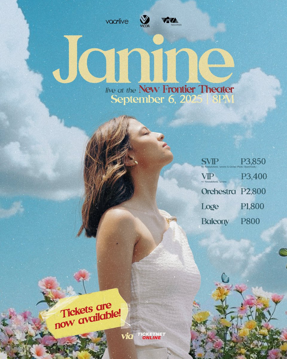 _janinemusic's tweet image. Here we go, my first ever concert.
Tickets are now available π«ΆπΌπ
ticketnet.com.ph/event-detail/Jβ¦