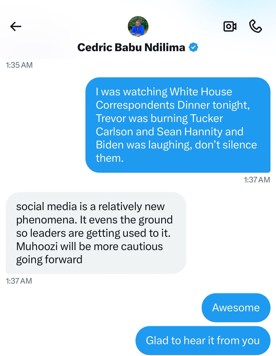 Mordecai Muriisa ™️ (@mordecaimuriisa) on Twitter photo Cedric followed my work closely. He reached out, expressed his appreciation, and remained engaged in conversations around justice and accountability. His friend — the increasingly authoritarian <a href="/mkainerugaba/">Muhoozi Kainerugaba</a> — couldn’t handle criticism and chose to block me instead of engaging in Cedric followed my work closely. He reached out, expressed his appreciation, and remained engaged in conversations around justice and accountability. His friend — the increasingly authoritarian <a href="/mkainerugaba/">Muhoozi Kainerugaba</a> — couldn’t handle criticism and chose to block me instead of engaging in