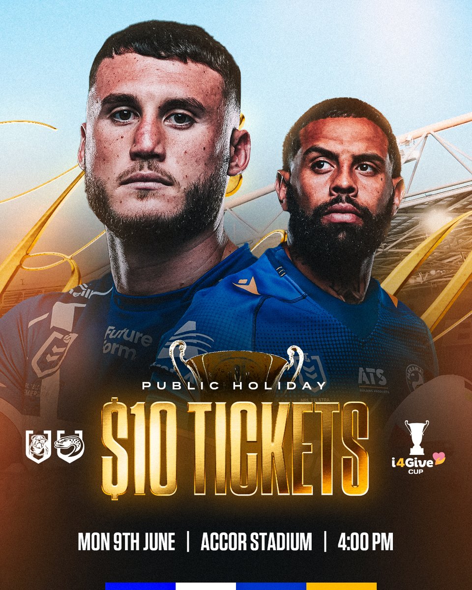 This King’s Birthday, we’re filling Accor — and you’re invited. 🎟️

$10 tickets. Be part of history.

Buy Now: bulldogs.pub/3HkAx2M