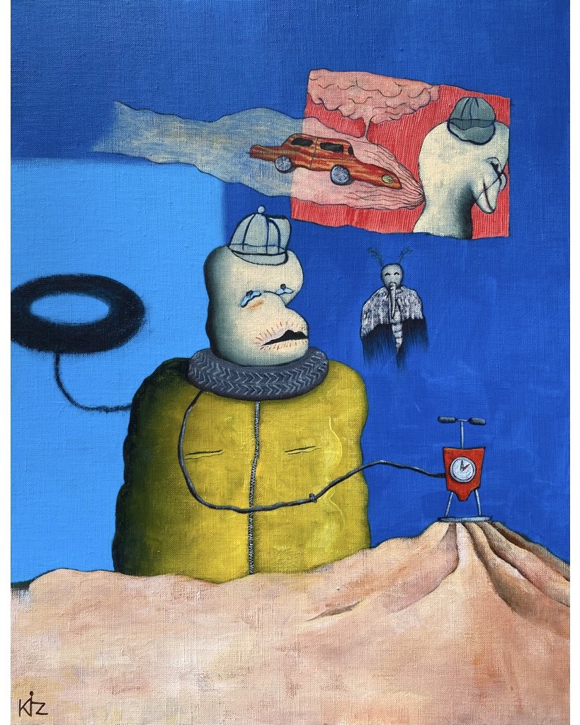 後ろで頸椎に車が衝突している人がいる。一方で私はというと、首に巻きつけたゴムタイヤの空気圧を念入りに毎日調整しているんだよ。