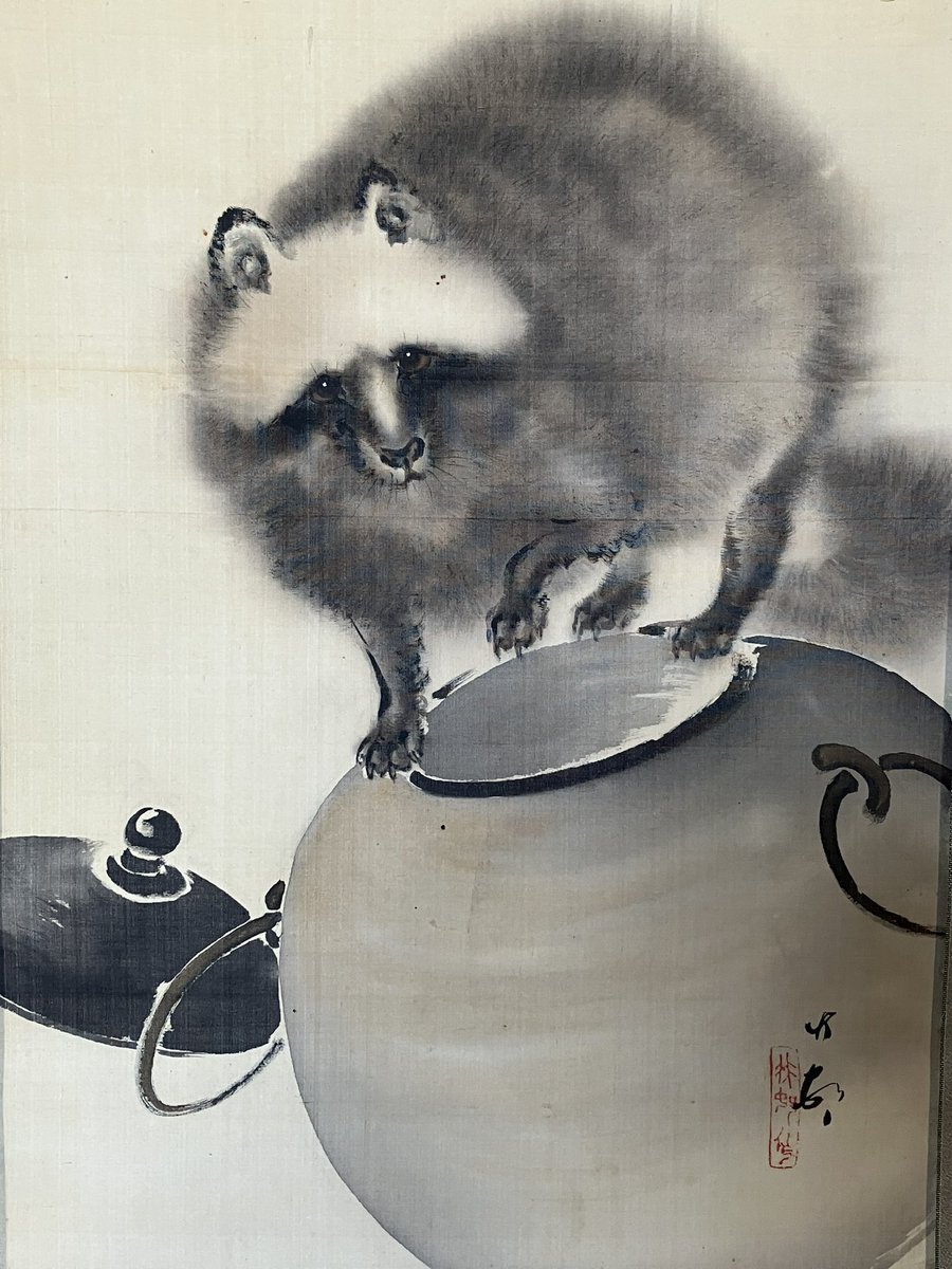 kuon_toriyama's tweet photo. 大正時代に描かれた絵ですが、しっかりと実際のタヌキの特徴を捉えて書かれていると思います。目の色がしっかり茶色なのが素晴らしい。顔の表情は遭遇した時の野生のタヌキの様な感じがします。 https://t.co/ptdZRzZxul