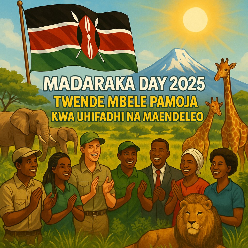 🇰🇪 Happy Madaraka Day, Kenya! 🇰🇪
Today we celebrate freedom—and our shared duty to protect the beauty of our nation.

As we honor our journey of self-rule, let’s stand together to conserve Kenya’s wildlife and natural heritage for generations to come. 🐘🦓🌿

Twende mbele pamoja