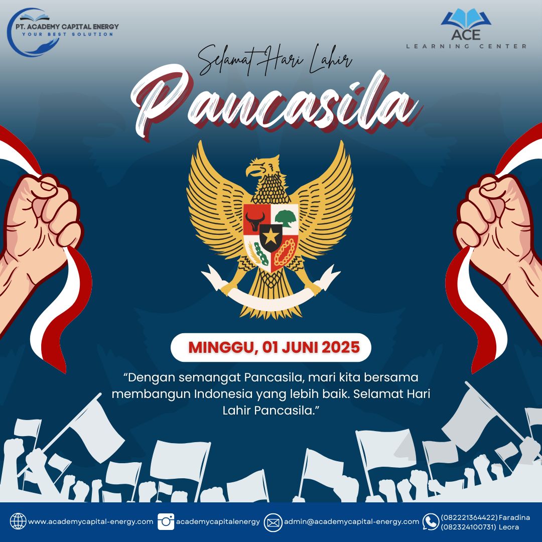 Selamat Hari Lahir Pancasila! 🇮🇩

✨Dengan semangat Pancasila, mari kita bersama membangun Indonesia yang lebih baik.

Semoga nilai-nilai luhur Pancasila senantiasa menjadi pedoman kita dalam berbangsa dan bernegara, mempersatukan keberagaman, dan membawa kemajuan untuk negeri.💫