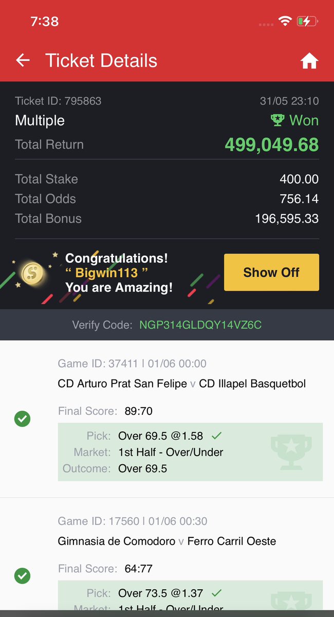 bigwinbet113's tweet image. 18k odds cut 2!!!
4500 odds boom 💥 
700 odds boom 💥 
Flex 3 82 odds boom💥 
Go and verify ✅ 

Glory be to God 🙏 
 
Follow and drop Azza , giveaway soon