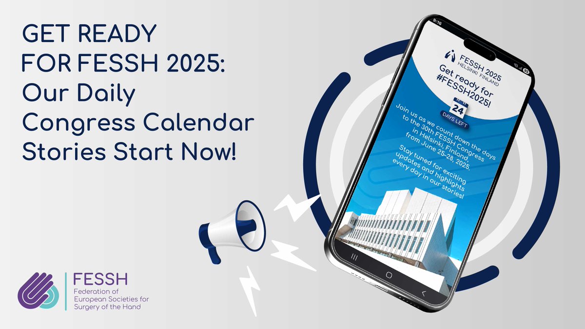 Countdown to FESSH 2025 begins! 🚨
We’re kicking off our Congress Calendar Story Series on Instagram, highlighting key sessions &amp; events leading up to the Congress in Helsinki.
Don’t miss out on the excitement, get ready for an unforgettable experience! 🇫🇮
#fessh_europe #feesh