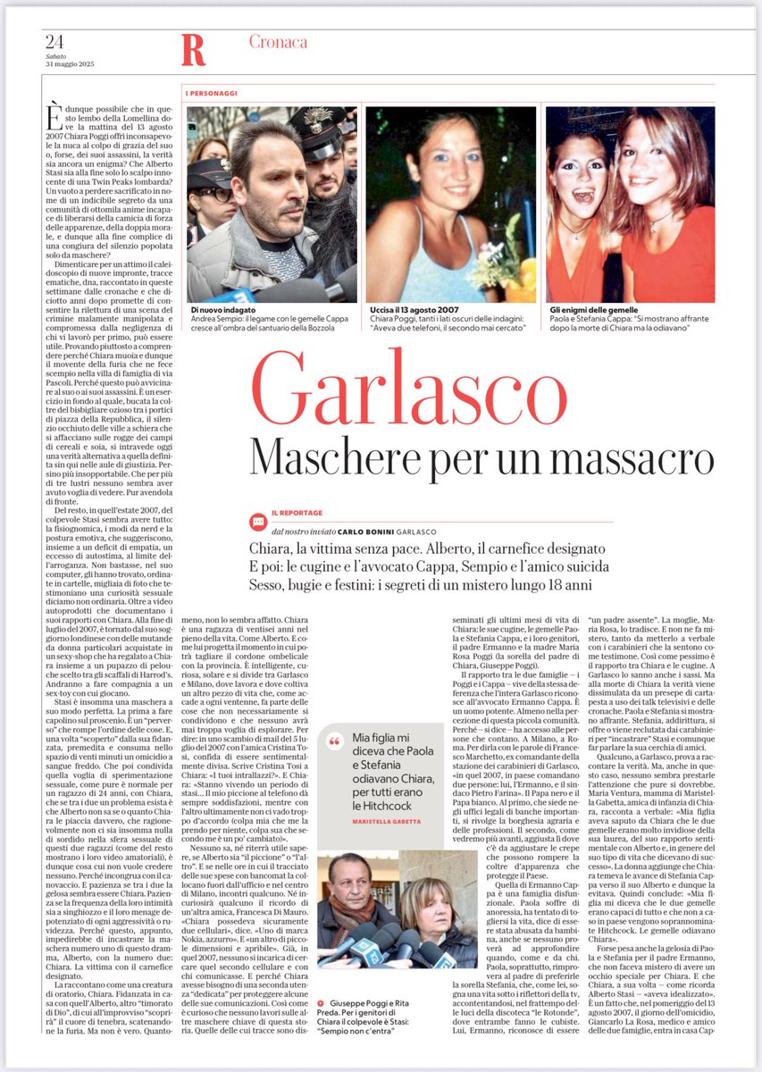 Antonio_Ioele's tweet photo. #Garlasco Quasi due decenni e riaffiorano prove, fatti e contesti sconosciuti ai più. Capisco che la tecnologia consenta oggi quello che ieri era impensabile, ma io percepisco un antico marciume e intrighi oltre ogni razionalità. Articolo di @repubblica https://t.co/5Hd7uUoIrC